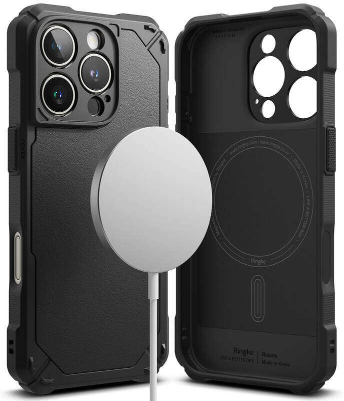 

Ringke - iPhone 16 Pro Case , Rugged Gear Magnetic Compatible with MagSafe Protective Phone Case Cover - Black