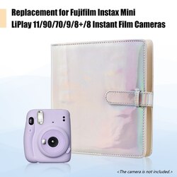 O Ozone 256 Pockets Polaroid Book Photo Album for Fujifilm Instax Mini 11 90 70 9 8+ 8 LiPlay Instant Camera, Silver