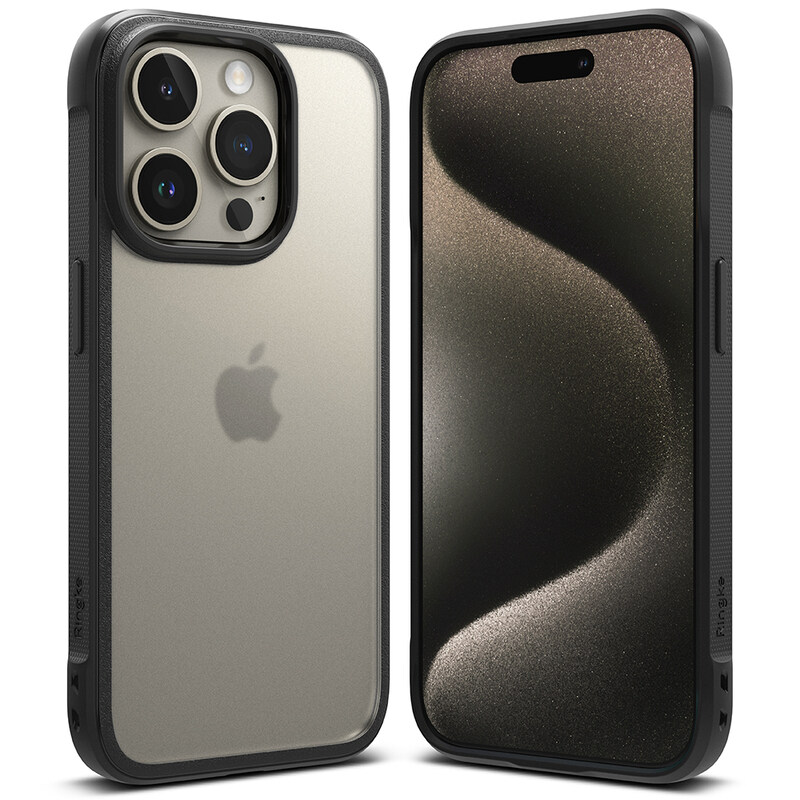 

Apple Ringke Fusion Bold Compatible with iPhone 15 Pro Case Cover Firm Grip Frame Anti-Yellowing Frosted Hard Back Shockproof Bumper Back Cover - Matte Blac