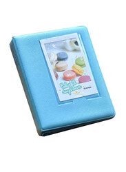 Instax Mini 9/8/25/90 Films Photo Album 64 Pockets 3 Inch Credit Card Size Album, Blue