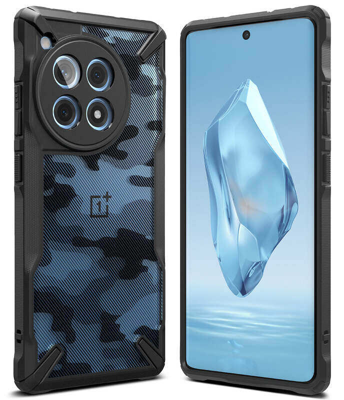 

Ringke - OnePlus 12R 5G Case Cover Fusion-X Series Back Cover Camo Black