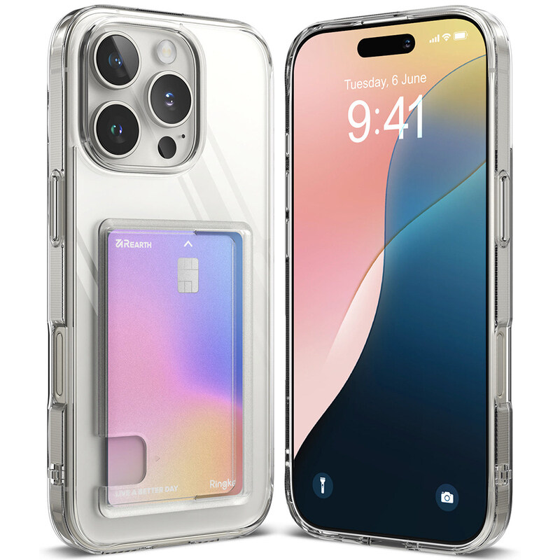 

Ringke - iPhone 16 Pro Max Case Cover Fusion Card Series - Clear