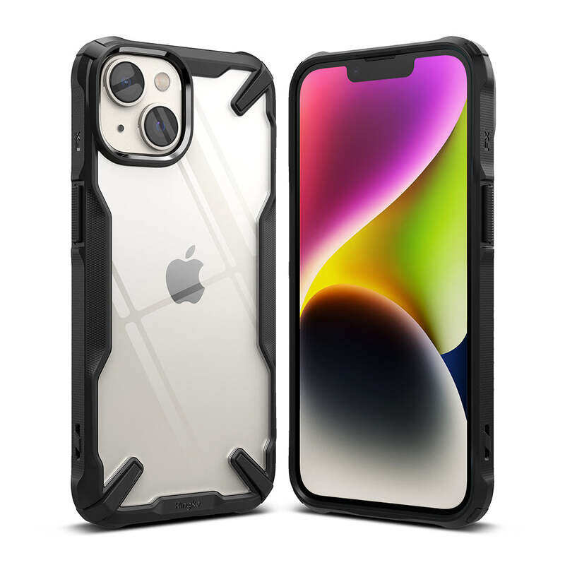 

Ringke Fusion X Case Compatible with iPhone 14 (6.1 Inch) , Clear Hard Back Heavy Duty Shockproof Advanced Protective TPU Bumper Phone Cover Design