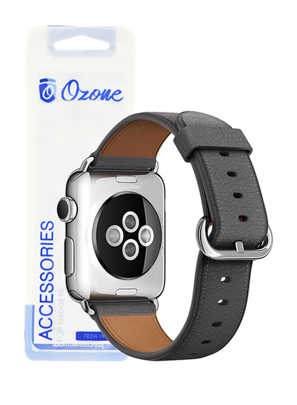 

Ozone Apple Watch 42mm/44mm Series 3/2/1 Leather Replacement Watch Strap, Grey