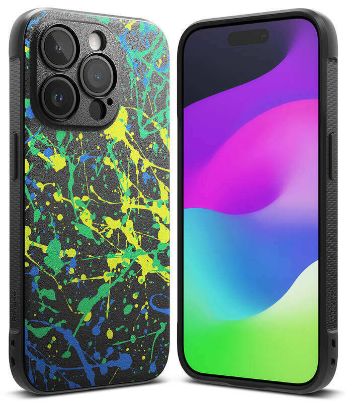 

Ringke- iPhone 15 Pro Max Case Cover Onyx Design Series- Action Painting