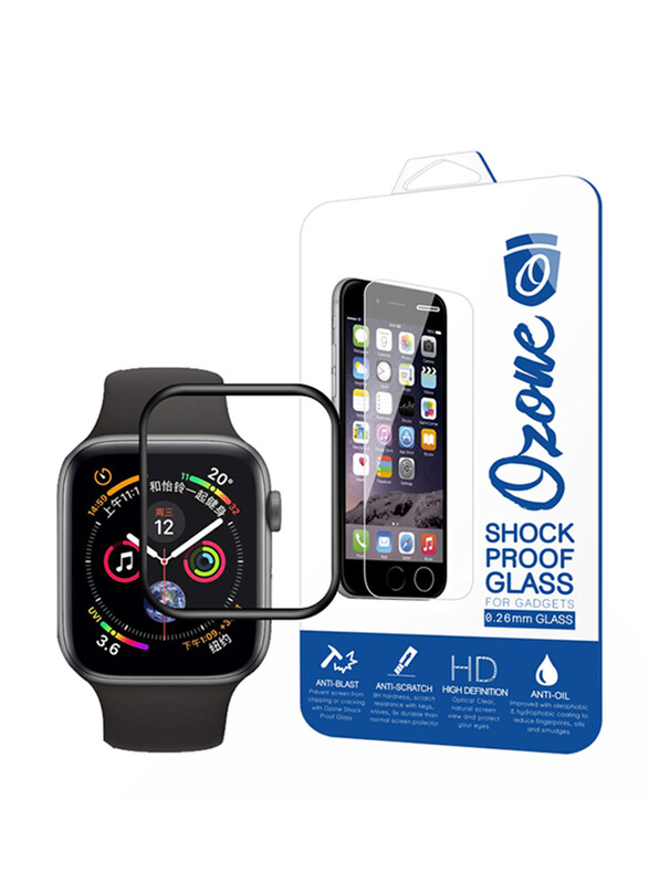 

Ozone Apple Watch 40mm Tempered Glass Screen Protector Shock Proof Screen Guard, Black