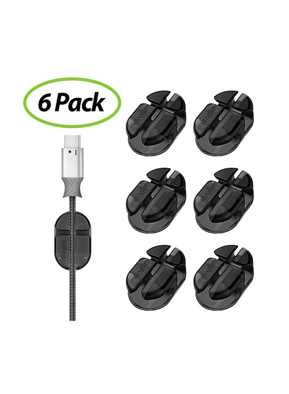 

Ringke Mobile Phone Cable Clip Holder, 6 Pieces, Black