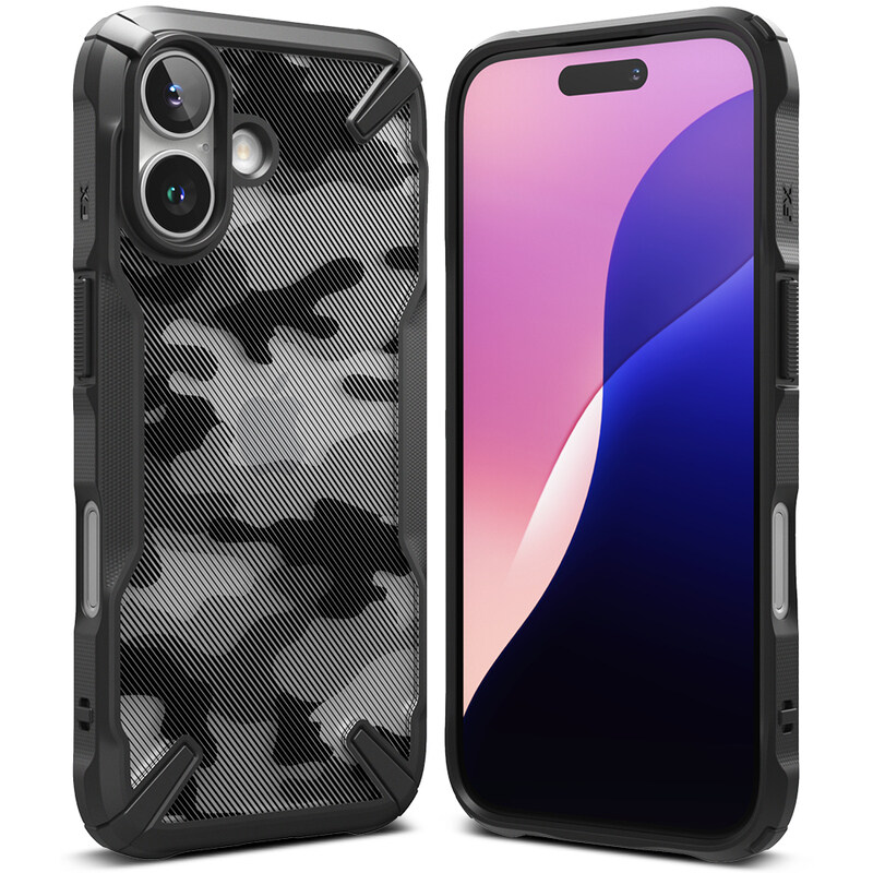 

Ringke - iPhone 16 Plus Case Cover , Fusion X Design Series , Camo Black