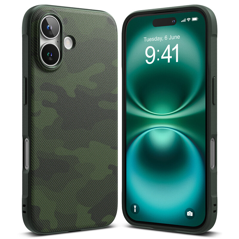 

Ringke - iPhone 16 Plus Case Cover Onyx Design Series - Camo Green
