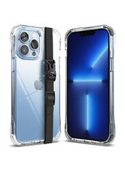 Ringke Fusion Series Apple iPhone 13 Pro Max Case + Buckle Strap Silicone Mobile Phone Case Cover, Black/White