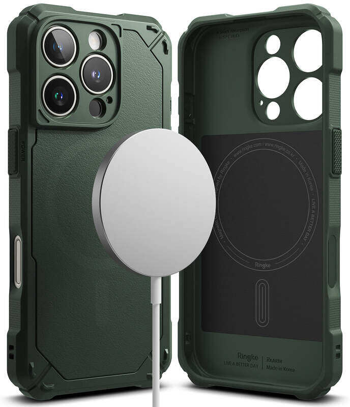 

Ringke - iPhone 16 Pro Case , Rugged Gear Magnetic Compatible with MagSafe Protective Phone Case Cover - Dark Green