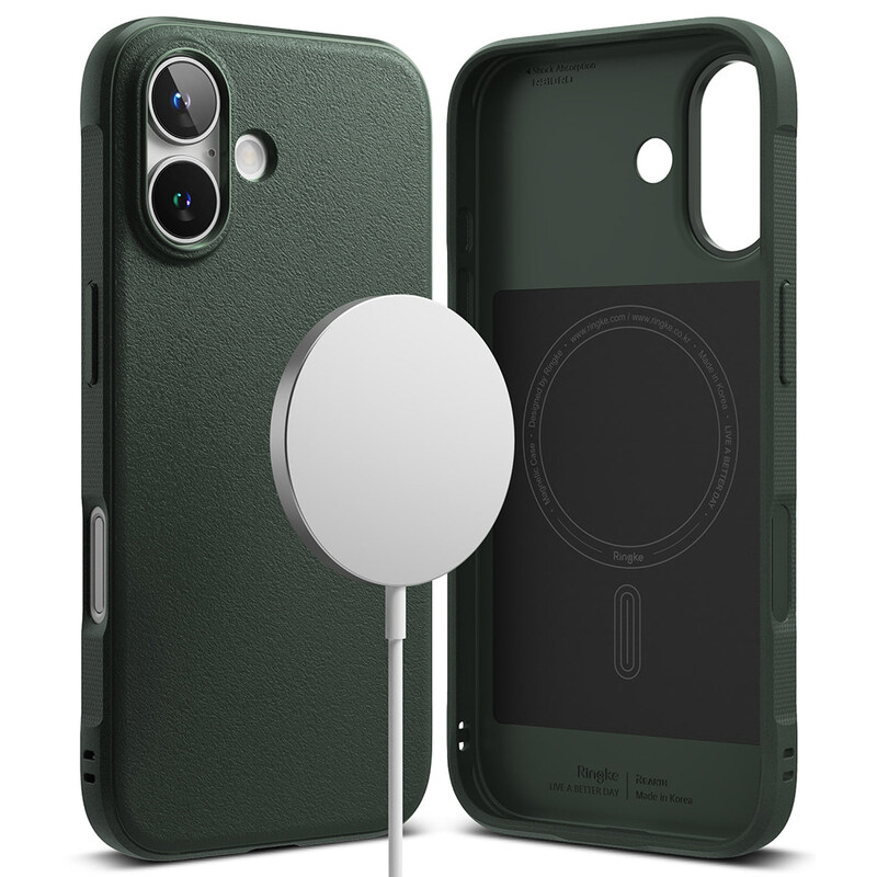 

Ringke - iPhone 16 Plus Case Cover Onyx Magnetic Series - Dark Green