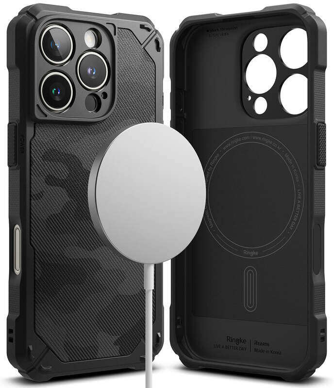 

Ringke - iPhone 16 Pro Case , Rugged Gear Magnetic with MagSafe Protective Phone Case Cover - Camo Black