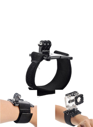 Ozone GoPro Hero 7/6/4/5/SJCAM/YI Camera Accessories Wrist Strap Elastic Band Mount, Black