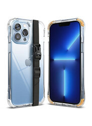 Ringke Fusion Series Apple iPhone 13 Pro Max Case + Buckle Strap Silicone Mobile Phone Case Cover, White/Yellow