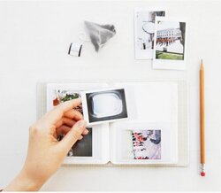 Fujifilm Instax Mini 7s/8/25/50s/90/SP-1/Polaroid Piece of Moment Mini Book 64 Photos Album, Orange