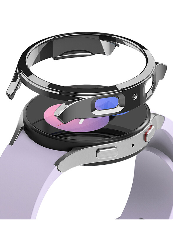 

Ringke Slim Case Compatible with Samsung Galaxy Watch 5 40mm, Anti-Yellowing Premium PC Hard Thin Cover - Dark Chrome