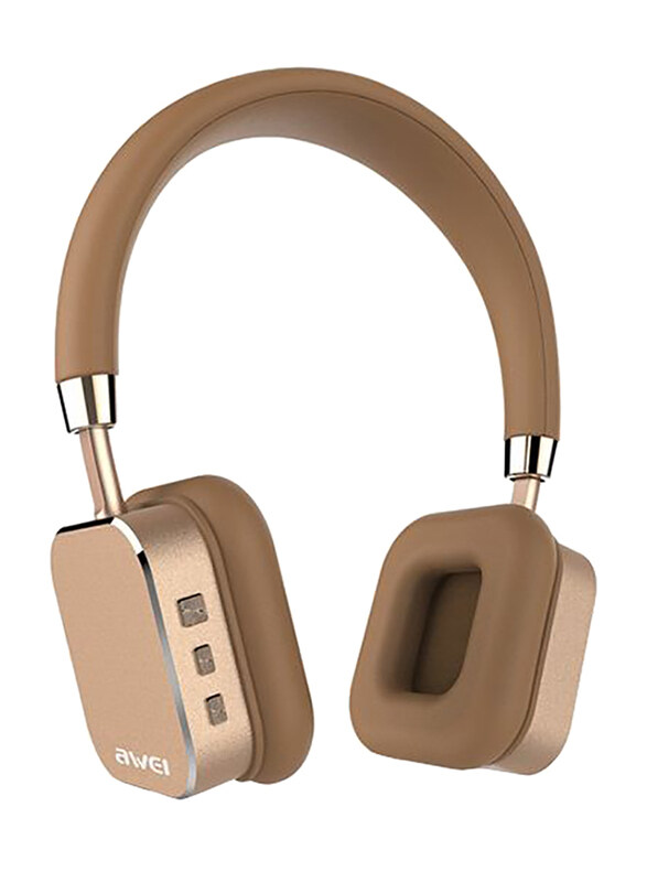 

AWEI A900BL Wireless On-Ear Noise Cancelling Bluetooth Bass Stereo Headphones with Mic, Gold