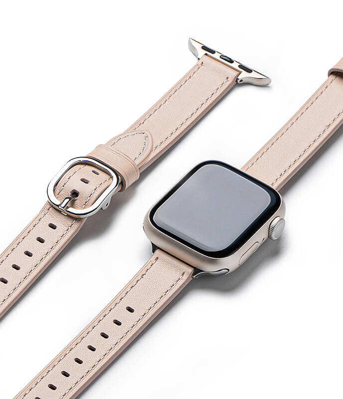 

Ringke- Leather One Slim Apple Watch Band For Apple Watch 38 / 40 / 41mm- Cozy Pink