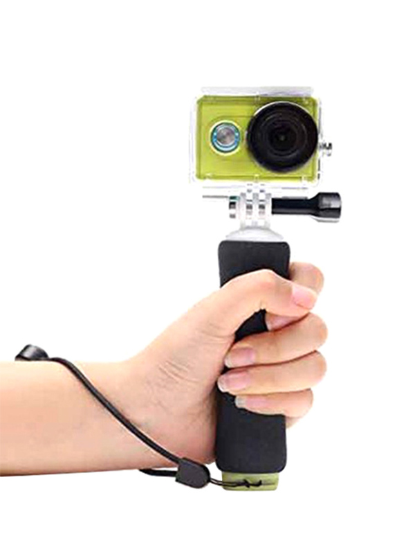 YI Action Camera Floating Handlebar Grip with Adjustable Wrist Strap, Black