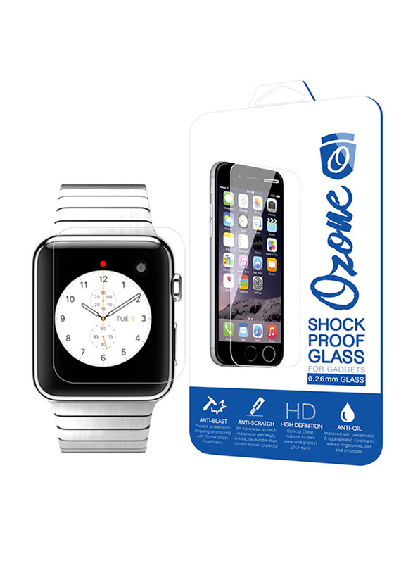 

Ozone Apple Watch 40mm Tempered Glass Screen Protector, Shock Proof Full Coverage, Clear