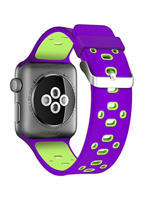 

Ozone Apple Watch 44mm Series 4/42mm Series 3/2/1 Silicone Strap Adjustable Sports Band, Purple