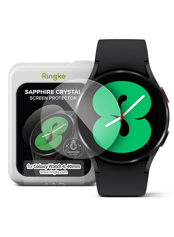 

Ringke Glass Compatible with Galaxy Watch 5/4 40mm Screen Protector, Sapphire Crystal Tempered Glass 9H Hardness Anti Scratch Full Cover Protective Fi