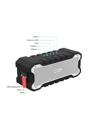 CRDC S203A IP65 Wireless Rechargeable Battery Waterproof Bluetooth Speaker, Black