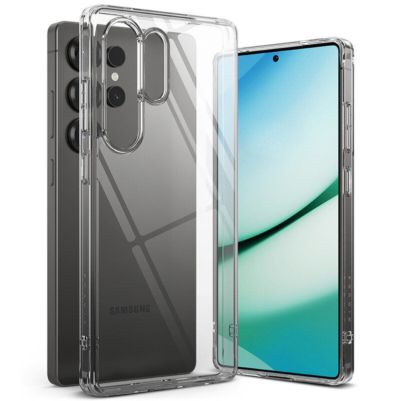 

Ringke Fusion Compatible with Samsung Galaxy S25 Ultra 5G Case (2025) , Anti-Fingerprint Transparent Thin Hard Back Shockproof TPU Protective Bumper P