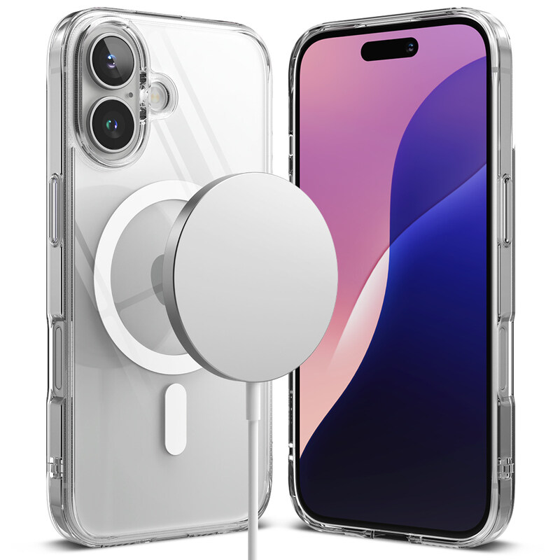 

Ringke - iPhone 16 Case Cover , Fusion Magnetic Series , Clear