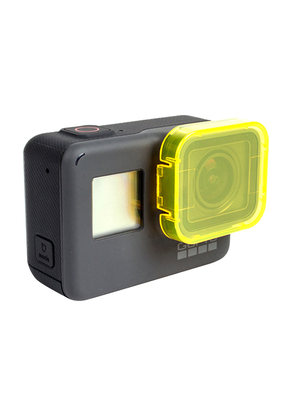 فلتر الأشعة فوق البنفسجية المزوّدة بغطاء واقٍ لكاميرا GoPro Hero 5 ، اصفر