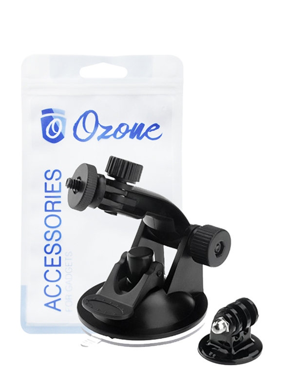 Ozone GoPro Hero 7/6/4/5 SJCAM Yi Camera Accessories Suction Cup Mount, with Adapter, Black