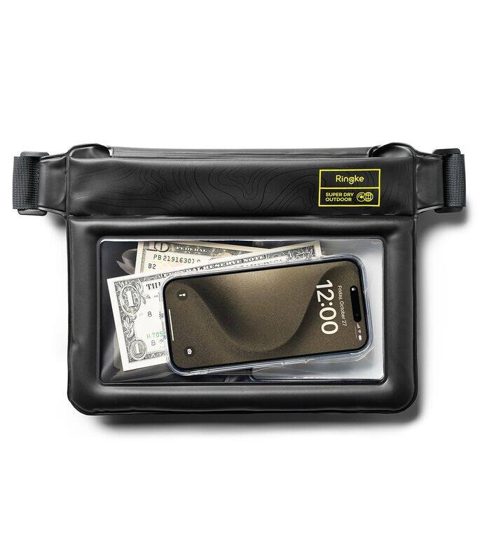 

Ringke - Waterproof Sling Bag IPX8 Underwater Phone Case Pouch One Touch Lock Air Pocket - Black