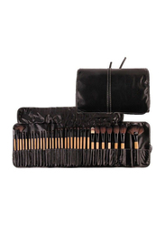 Professional 32 Pieces Synthetic Hair Graded Makeup Brushes Set, Brown
