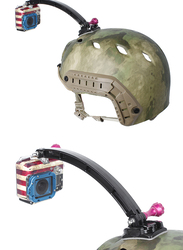 GoPro Hero 5 4 3 SJCAM Action Camera Helmet Extension Selfie Photo Kit & Curved Adhesive Mount Set, Black