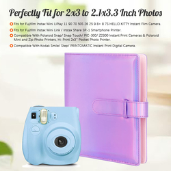 O Ozone 256 Pockets Polaroid Book Photo Album for Fujifilm Instax Mini 11 90 70 9 8+ 8 LiPlay Instant Camera, Purple