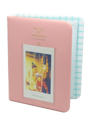Fujifilm Instax Mini 7s/8/25/50s/90/SP-1/Polaroid Piece of Moment Mini Book 64 Photos Album, Pink