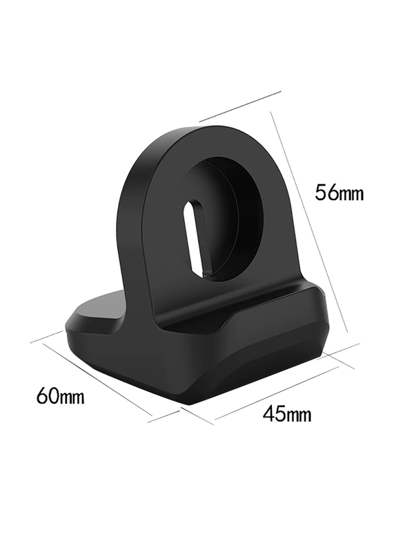 Ozone Silicone Charge Stand Holder Station Dock for Apple Watch Series 4/3/2/1, Black