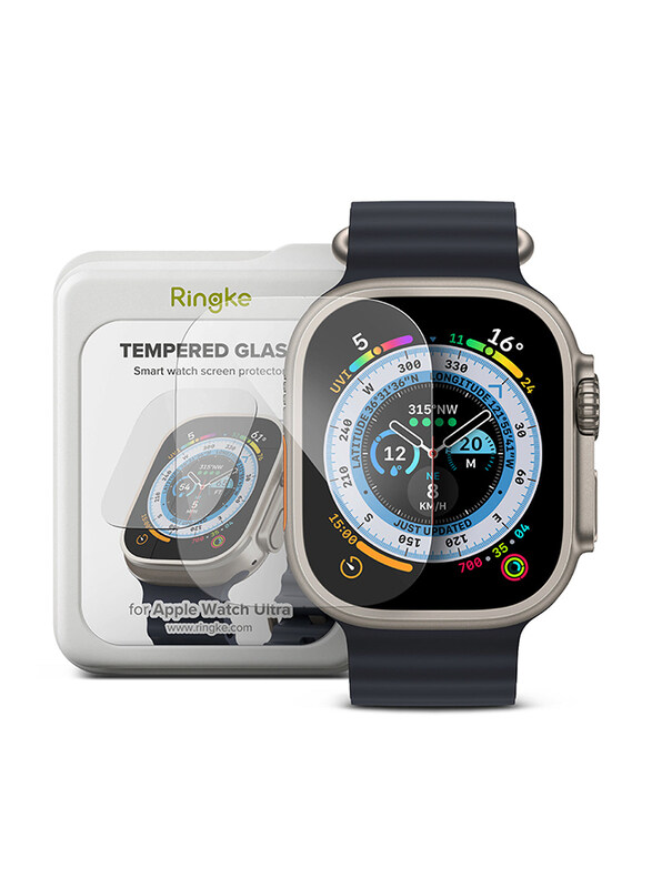 

Ringke 4 Pack Tempered Glass Screen Protectors for Apple Watch Ultra, Clear