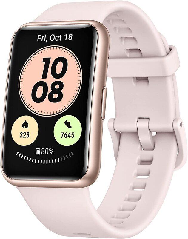 

Huawei Watch Fit Smartwatch, GPS, Sakura Pink Case/Pink Silicone Strap