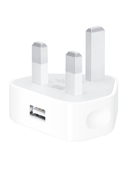 Nyork NYA-09 Universal Single Port Power Adapter UK Wall Charger, White