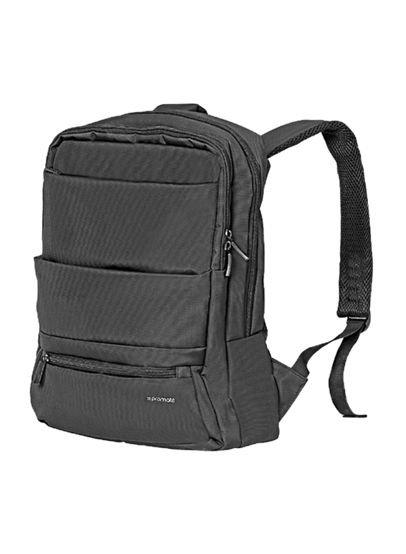 Promate Apollo-BP 15.6 Inch Backpack Laptop Bag, Slim Lightweight Dual Pocket Water Resistance, Black