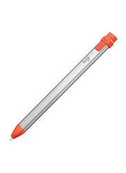 Logitech Crayon Digital Stylus Pen for Apple iPad (6th Generation), iPad Air (3rd Generation) and iPad Mini (5th Generation), Silver/Orange