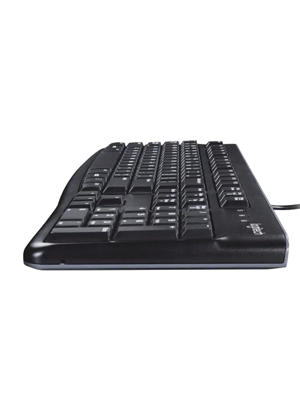 لوجيتك K120 لوحة مفاتيح انجليزي / عربي ، أسود