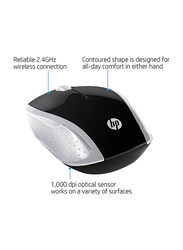 HP 200 Wireless Optical Mouse, Black/Silver