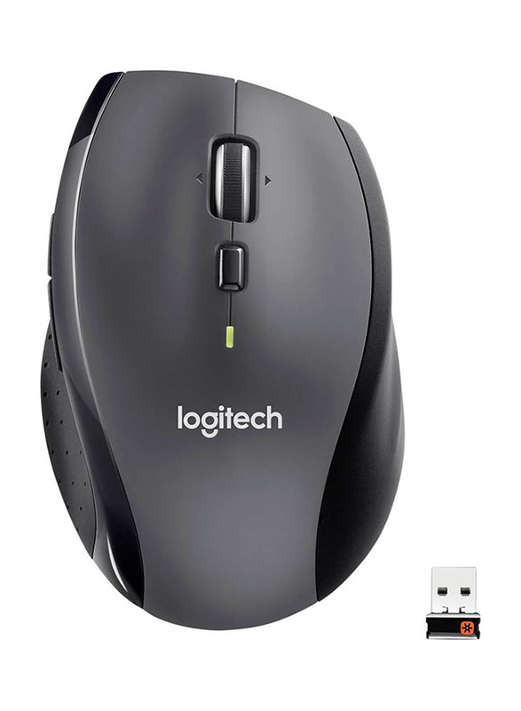 Logitech M705 Marathon Wireless Optical Mouse, Grey/Black