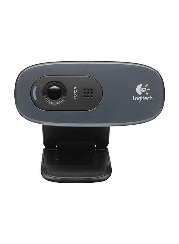 Logitech C270 Desktop or Laptop Webcam, Black