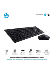 إتش بي CS10 لوحة مفاتيح وماوس اللاسلكية باللغة الإنجليزية ، أسود