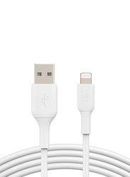 Belkin 1-Meter Boost Charge Lightning Cable, USB A Male to Lightning, Apple MFi Certified, Charge and Sync for Apple Devices, White