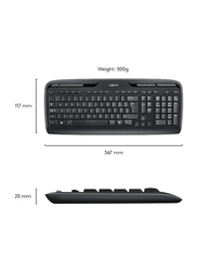 Logitech MK330 Wireless English/Arabic Keyboard and Mouse Combo Set, Black